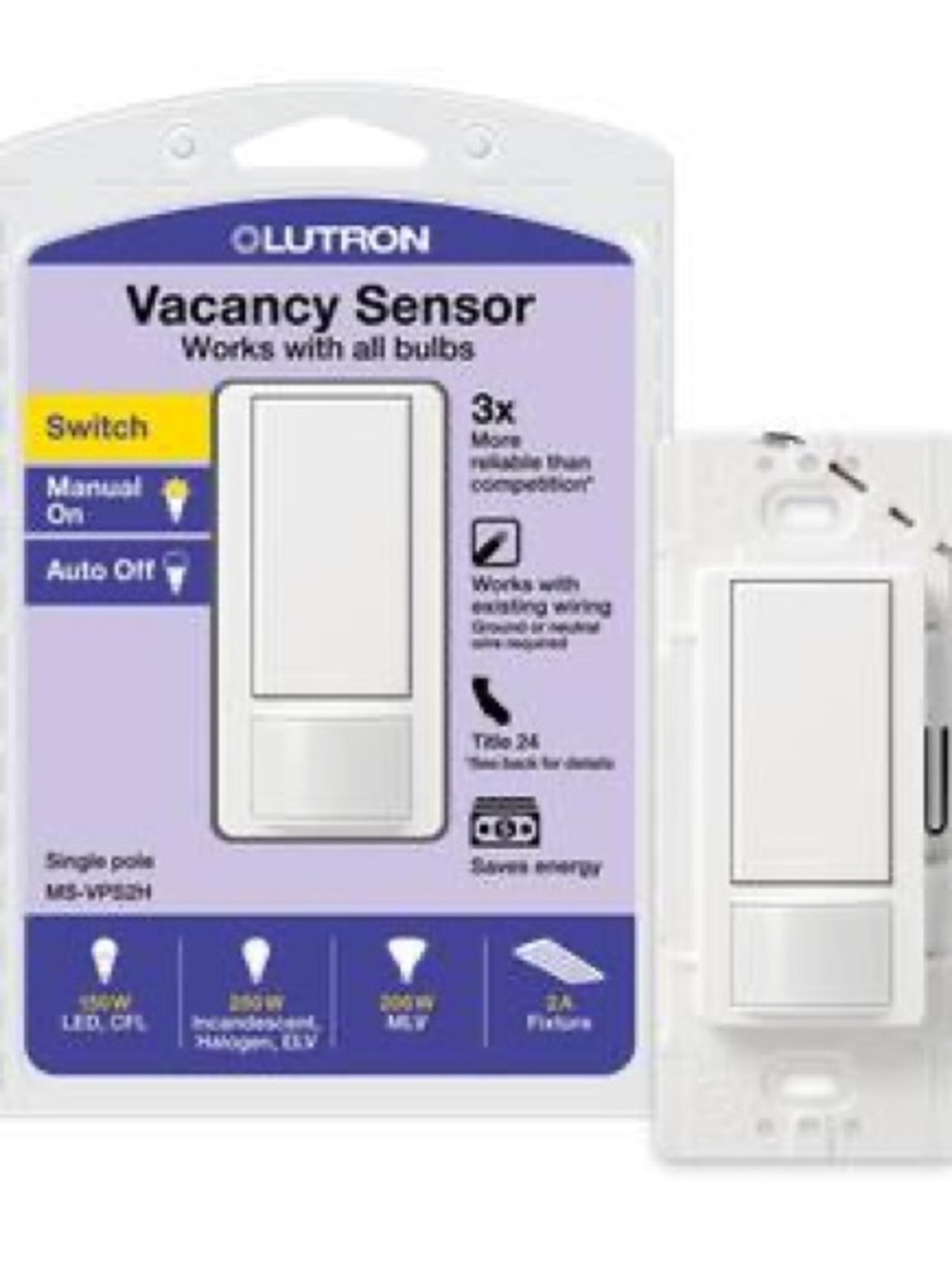 Lutron Vacancy Sensor Switch